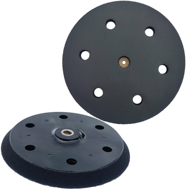 HDongany 2 Pack 9 inch 6 Hole Hook and Loop Replacement Backing Pad for Orbital Sander Drywall Sander for Wall Grinding Woodworking - Image 1